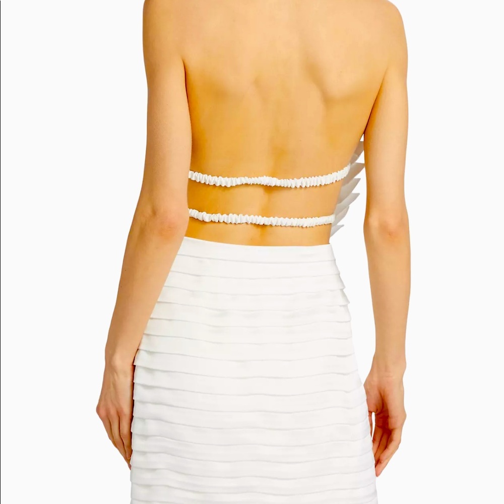 Ramy Brook Letha Embellished Strapless Mini Dress  sweetheart neckline